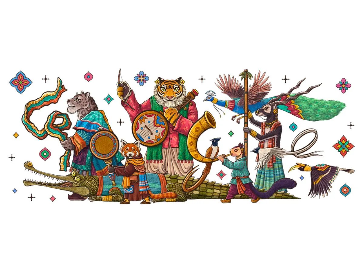 Google celebrated 76th Republic Day in its own style, showed 'union of wildlife and culture' in doodle